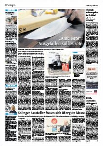 Bericht aus dem Solinger Tageblatt (17.02.2016)